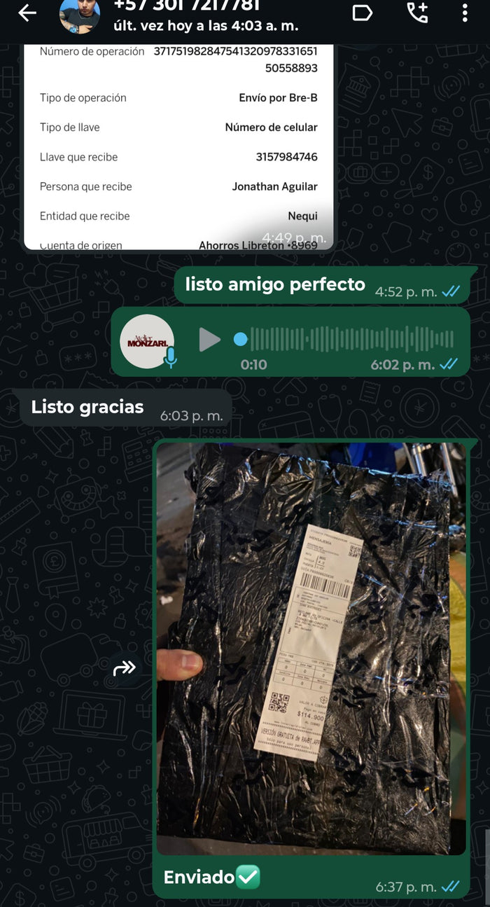 Captura de pedido entregado
